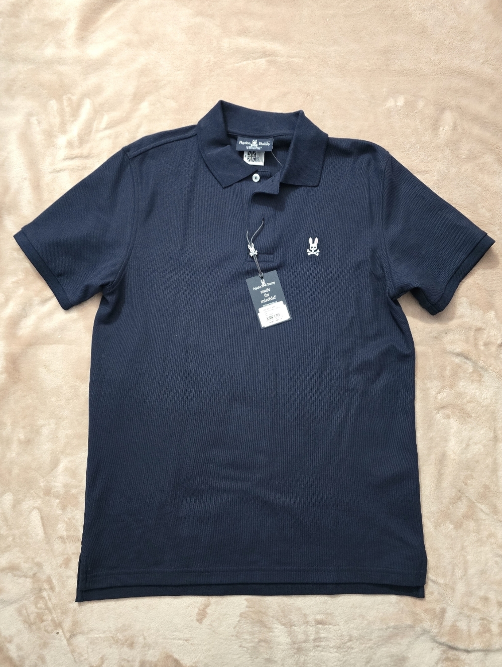 Psycho Bunny Navy Blue Polo NWT Size 4 Small